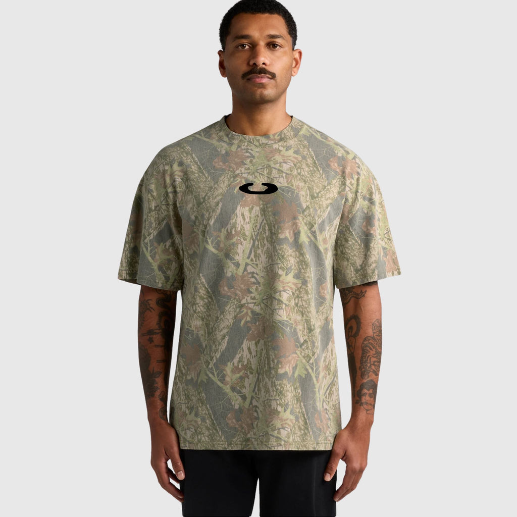 Horseshoe Heavyweight Faded Tee | Camo Black