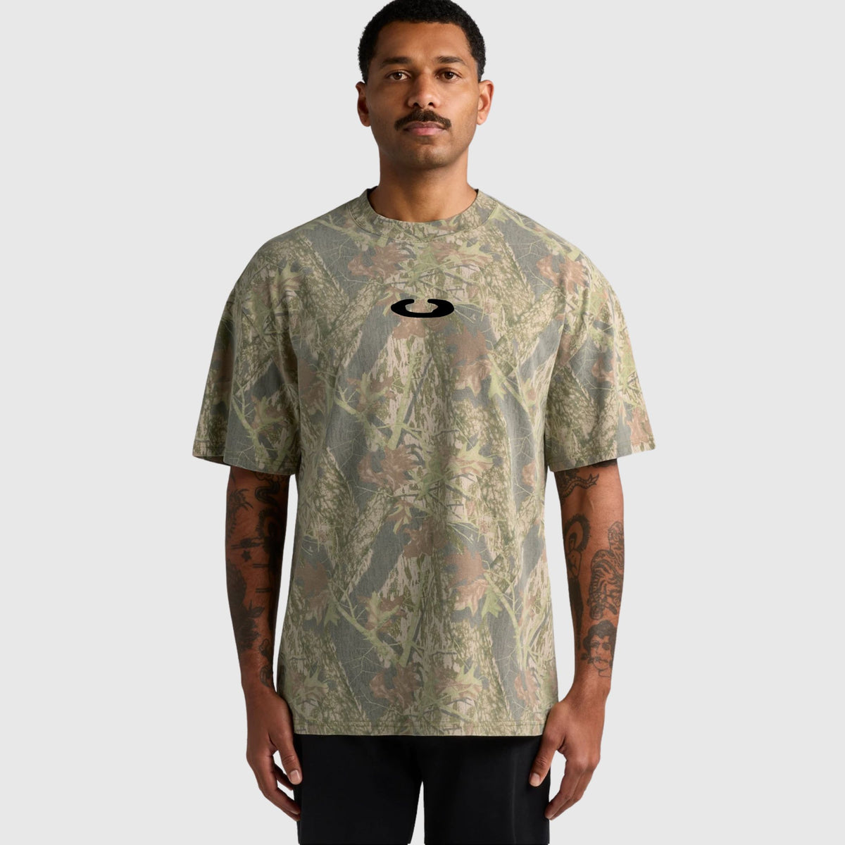 Horseshoe Heavyweight Faded Tee | Camo Black
